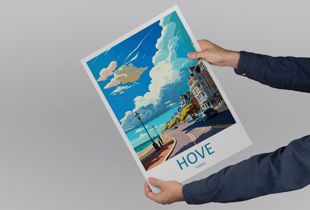 Hove Travel Print Wall Art Hove Wall Hanging Home Décor Hove Gift Art Lovers England Art Lover Gift Print