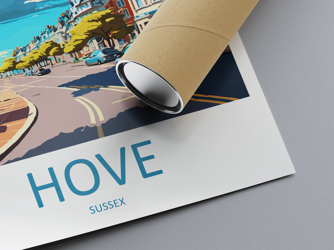 Hove Travel Print Wall Art Hove Wall Hanging Home Décor Hove Gift Art Lovers England Art Lover Gift Print