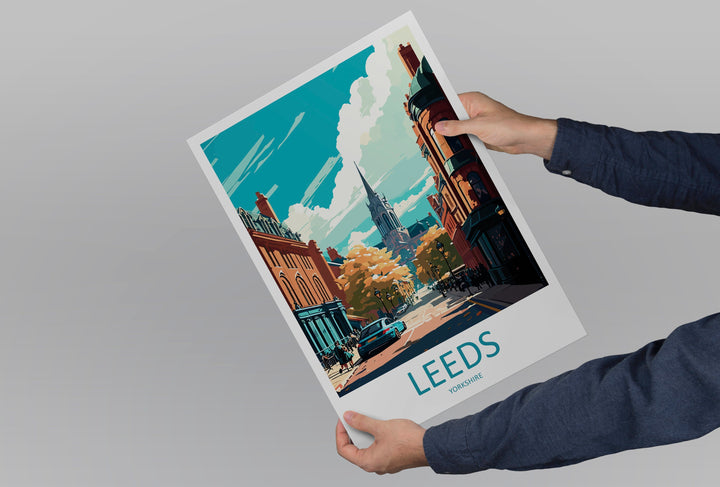 Leeds Travel Print Wall Art Leeds Wall Hanging Home Décor Leeds Gift Art Lovers England Art Lover Gift Print Artwork Yorkshire Art