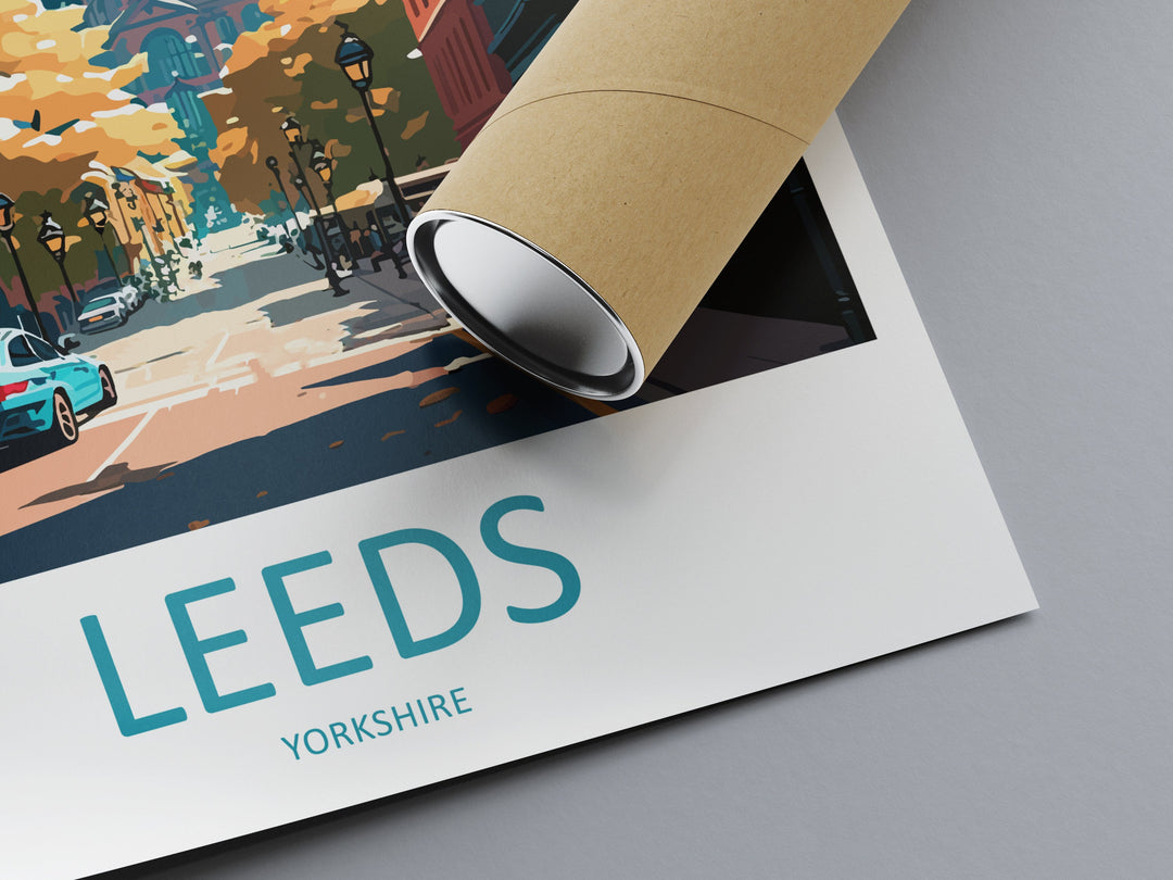 Leeds Travel Print Wall Art Leeds Wall Hanging Home Décor Leeds Gift Art Lovers England Art Lover Gift Print Artwork Yorkshire Art