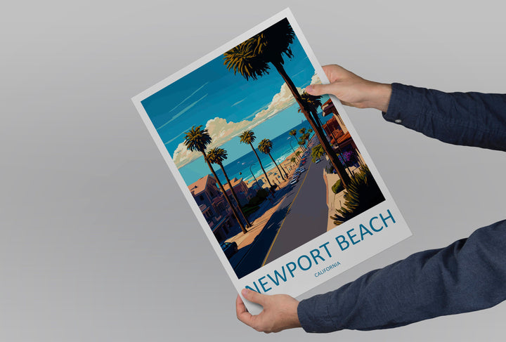 Newport Beach Travel Print Wall Art Newport Beach Wall Hanging Home Décor Newport Beach Gift Art Lovers California Art Lover Gift