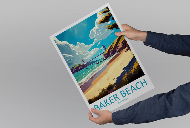 Baker Beach Travel Print Wall Art Baker Beach Wall Hanging Home Décor Baker Beach Gift Art Lovers California Art Lover Gift California