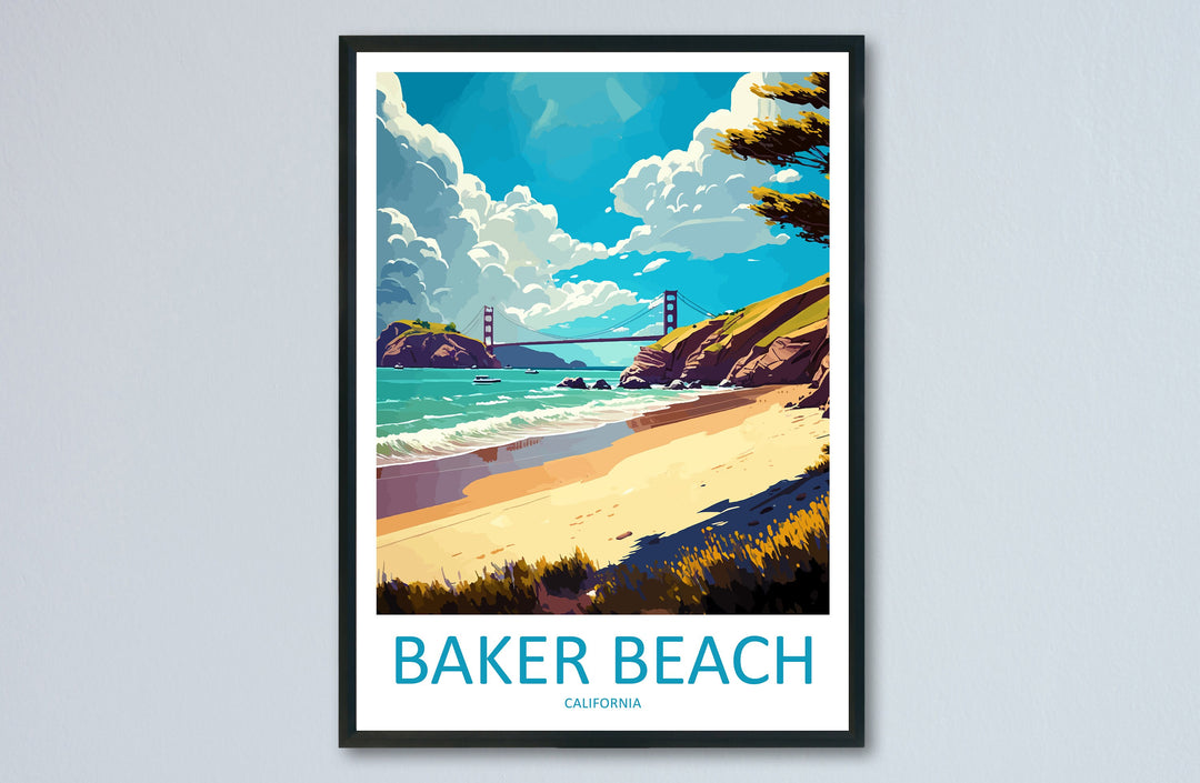 Baker Beach Travel Print Wall Art Baker Beach Wall Hanging Home Décor Baker Beach Gift Art Lovers California Art Lover Gift California