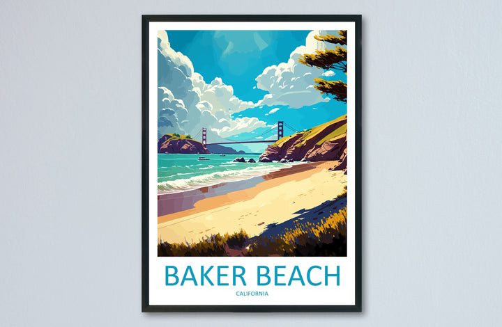 Baker Beach Travel Print Wall Art Baker Beach Wall Hanging Home Décor Baker Beach Gift Art Lovers California Art Lover Gift California