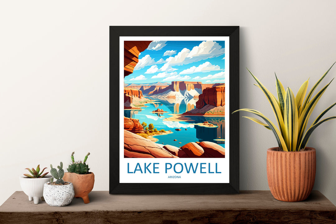 Lake Powell Travel Print Wall Art Lake Powell Wall Hanging Home Décor Lake Powell Gift Art Lovers Arizona Art Lover Gift Arizona Print