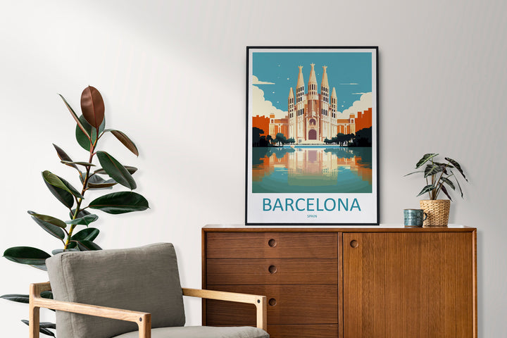 Barcelona Travel Print Wall Art Barcelona Wall Hanging Home Décor Barcelona Gift Art Lovers Spain Art Lover Gift Barcelona Print Spain Art