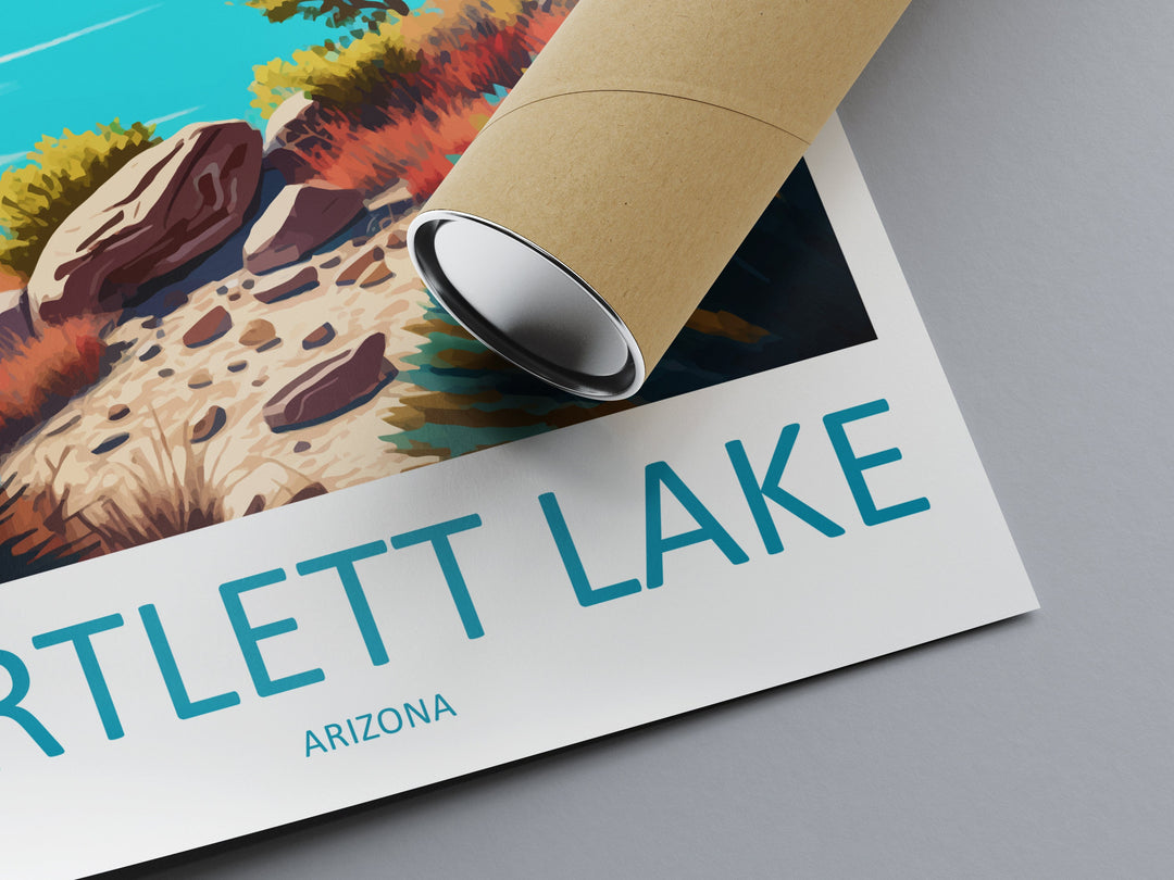 Bartlett Lake Travel Print Wall Art Bartlett Lake Wall Hanging Home Décor Bartlett Lake Gift Art Lovers Arizona Art Lover Gift Arizona Print