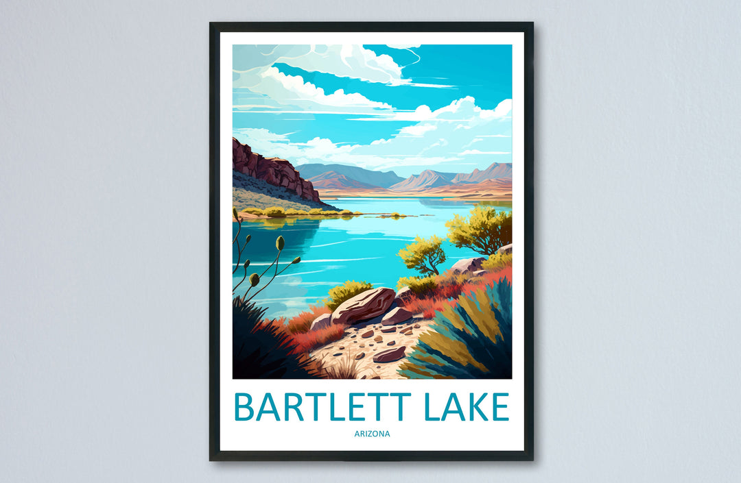 Bartlett Lake Travel Print Wall Art Bartlett Lake Wall Hanging Home Décor Bartlett Lake Gift Art Lovers Arizona Art Lover Gift Arizona Print