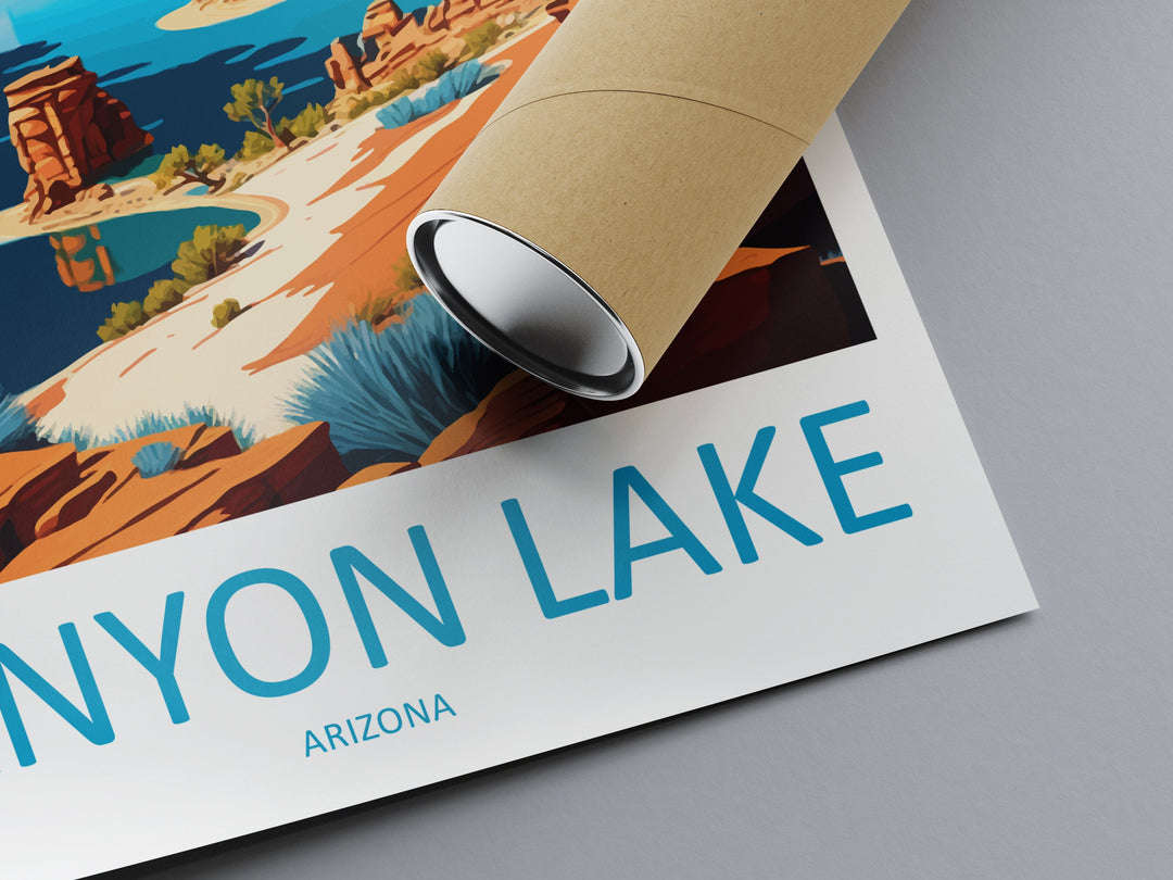 Canyon Lake Travel Print Wall Art Canyon Lake Lake Wall Hanging Home Décor Canyon Lake Lake Gift Art Lovers Arizona Art Lover Gift Arizona