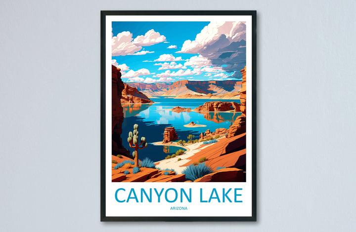 Canyon Lake Travel Print Wall Art Canyon Lake Lake Wall Hanging Home Décor Canyon Lake Lake Gift Art Lovers Arizona Art Lover Gift Arizona