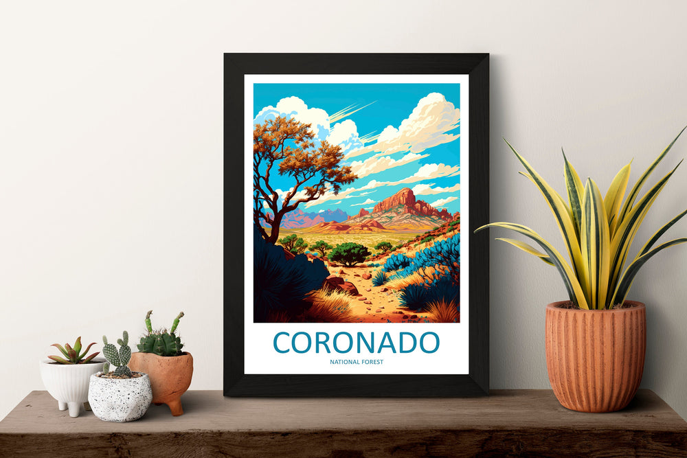 Coronado National Forest Travel Print Wall Art Coronado National Forest Wall Hanging Home Décor Coronado National Forest Gift Art Arizona