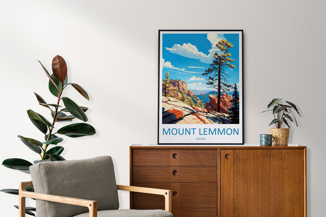 Mount Lemmon Travel Print Wall Art Mount Lemmon Wall Hanging Home Décor Mount Lemmon Gift Art Lovers Arizona Art Lover Gift Arizona Travel