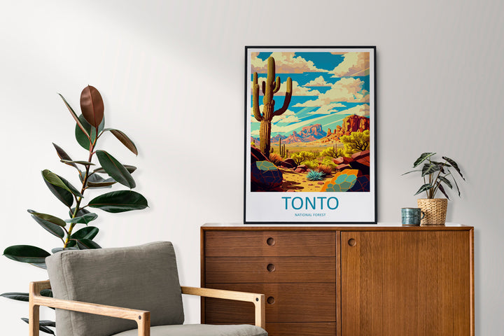 Tonto National Park Travel Print Wall Art Tonto National Park Wall Hanging Home Décor Tonto National Park Gift Art Lovers Arizona Art Lover