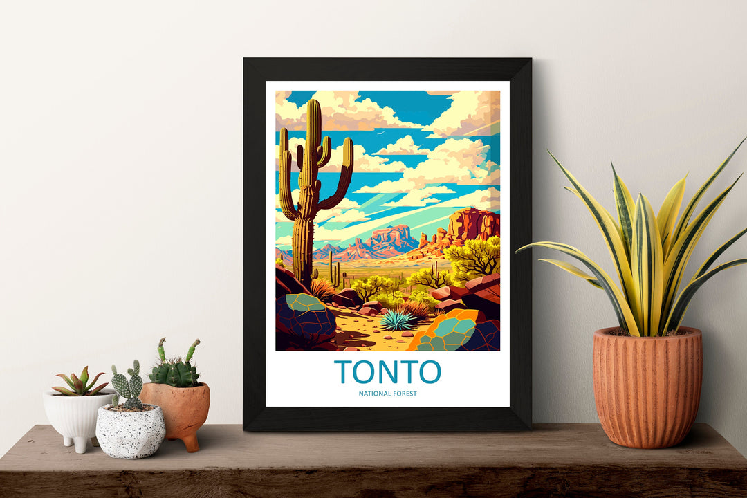 Tonto National Park Travel Print Wall Art Tonto National Park Wall Hanging Home Décor Tonto National Park Gift Art Lovers Arizona Art Lover