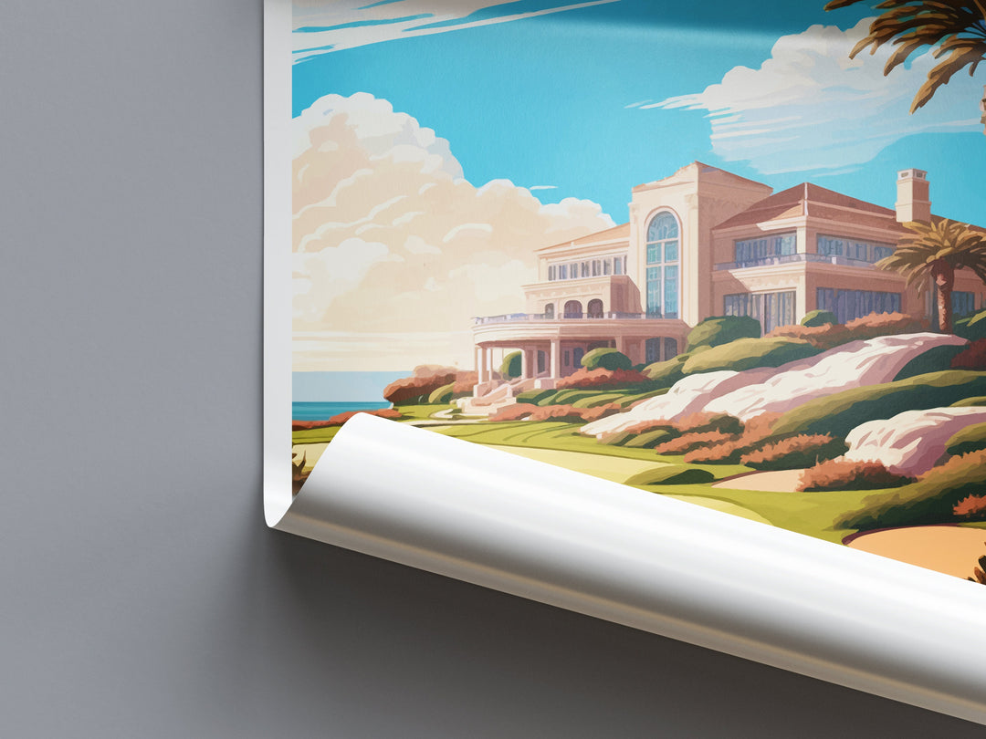 Riviera Country Club Travel Print Wall Art Riviera Country Club Wall Hanging Home Décor Riviera Country Club Gift Art Lovers Golf Art