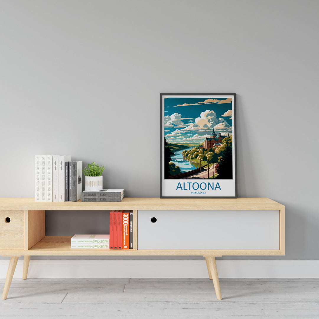 Altoona Travel Print Wall Art Altoona Wall Hanging Home Décor Altoona Gift Art Lovers Pennsylvania Art Lover Gift Pennsylvania Travel Poster