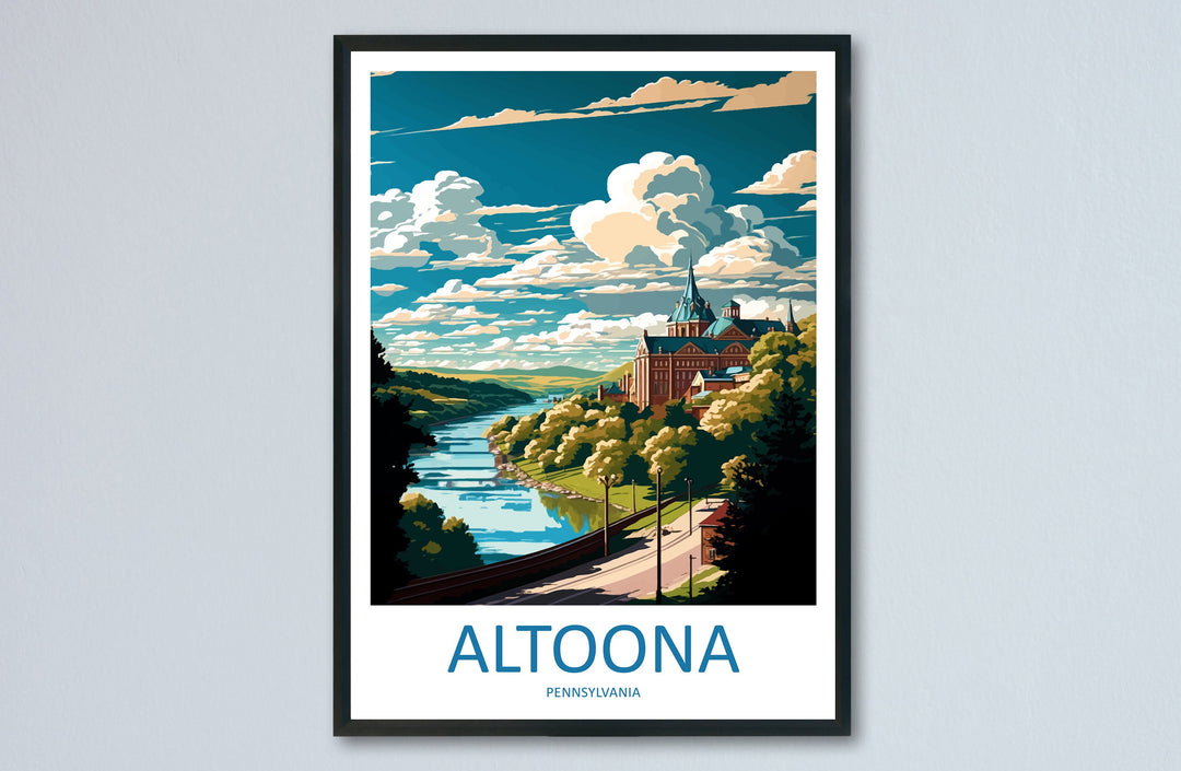 Altoona Travel Print Wall Art Altoona Wall Hanging Home Décor Altoona Gift Art Lovers Pennsylvania Art Lover Gift Pennsylvania Travel Poster