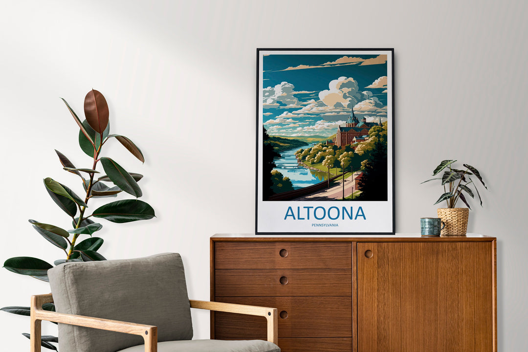 Altoona Travel Print Wall Art Altoona Wall Hanging Home Décor Altoona Gift Art Lovers Pennsylvania Art Lover Gift Pennsylvania Travel Poster