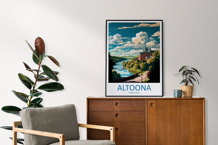 Altoona Travel Print Wall Art Altoona Wall Hanging Home Décor Altoona Gift Art Lovers Pennsylvania Art Lover Gift Pennsylvania Travel Poster