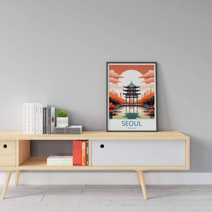 Seoul Travel Print Wall Art Seoul Wall Hanging Home Décor Seoul Gift Art Lovers South Korea Art Lover Gift Seoul Wall Décor
