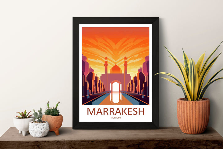 Marrakesh Travel Print Wall Art Marrakesh Wall Hanging Home Décor Marrakesh Gift Art Lovers Morocco Art Lover Gift Marrakesh Deco