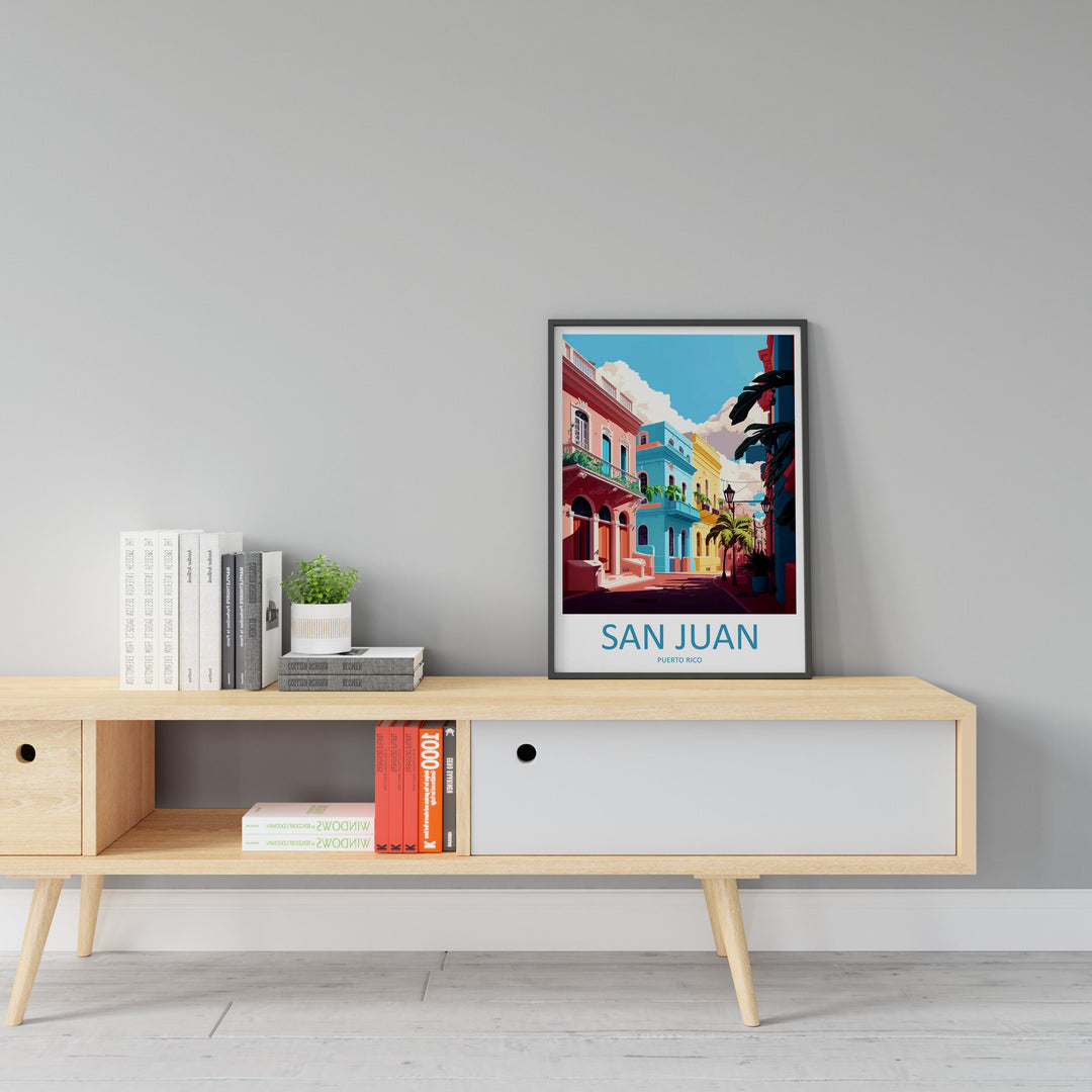 San Juan Travel Print Wall Art San Juan Wall Hanging Home Décor San Juan Gift Art Lovers Wall Art Caribbean Travel Print Poster