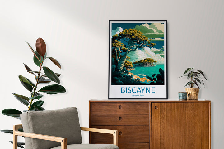 Biscayne National Park Travel Print Wall Art Biscayne National Park Wall Hanging Home Décor Camelback Gift Art Lovers Florida Art Lover Gift