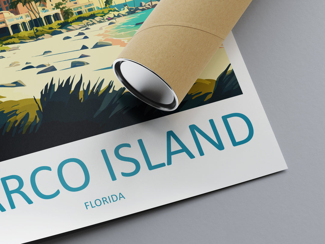 Marco Island Travel Print Wall Art Marco Island Wall Hanging Home Décor Marco Island Gift Art Lovers Florida Art Lover Gift Florida Print