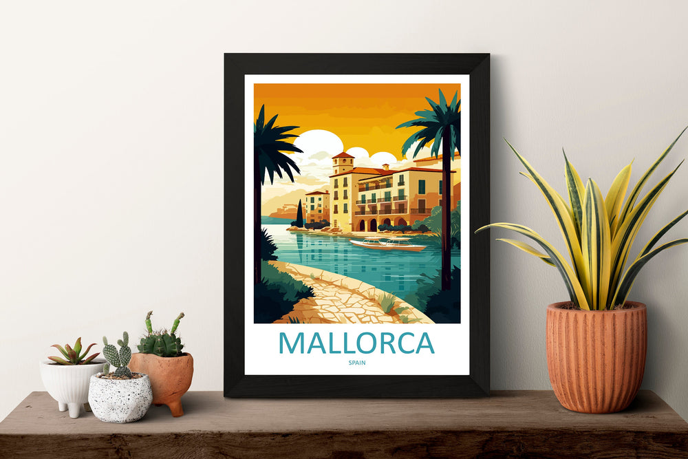 Mallorca Travel Print Wall Art Mallorca Wall Hanging Home Décor Mallorca Gift Art Lovers Spain Art Lover Gift Mallorca Print Spain Wall Art