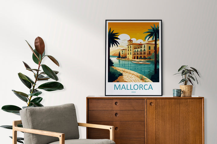 Mallorca Travel Print Wall Art Mallorca Wall Hanging Home Décor Mallorca Gift Art Lovers Spain Art Lover Gift Mallorca Print Spain Wall Art