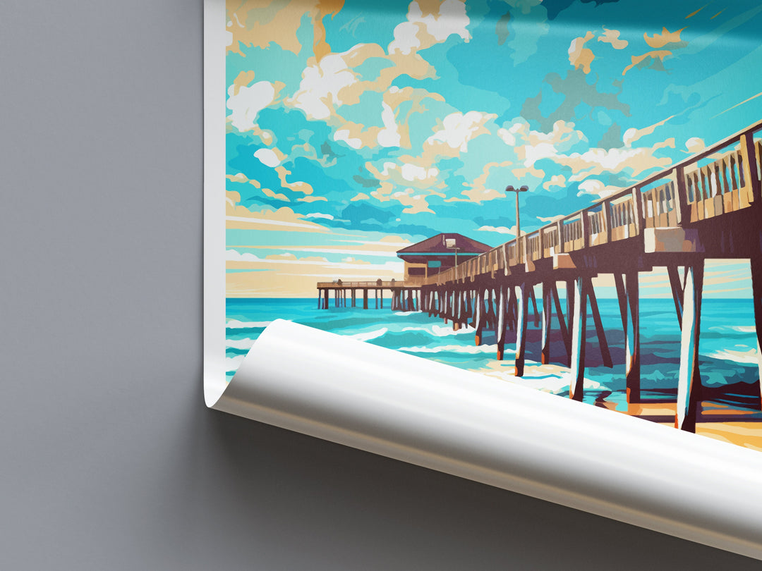 Cocoa Beach Travel Print Wall Art Cocoa Beach Wall Hanging Home Décor Cocoa Beach Gift Art Lovers Florida Art Lover Gift