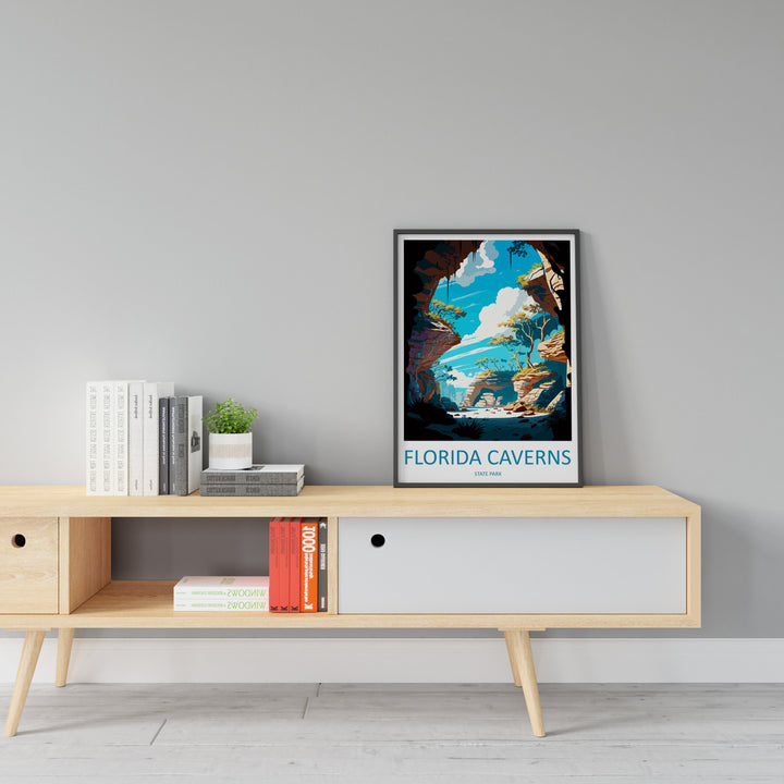Florida Caverns State Park Travel Print Wall Art Florida Caverns Wall Hanging Home Décor Florida Caverns Gift Art Lovers Florida Art Lover