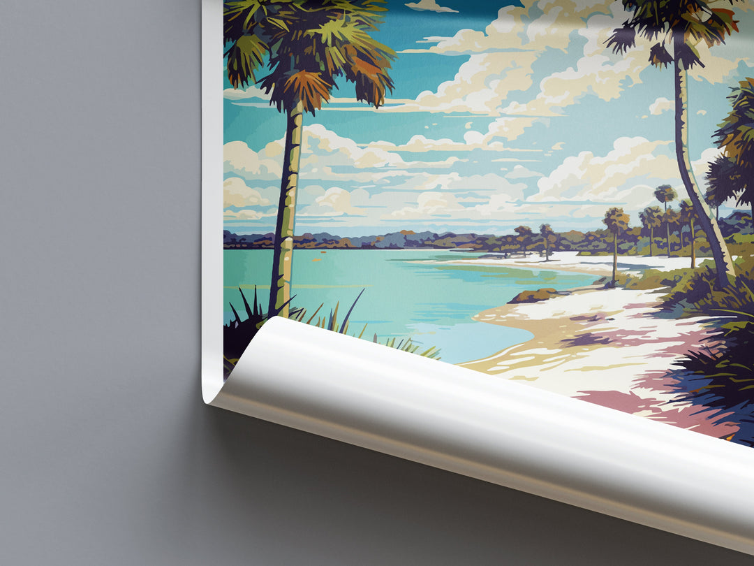 Lovers key State Park Travel Print Wall Art Lovers key State Park Wall Hanging Home Décor Lovers key State Park Gift Art Lovers Florida Art