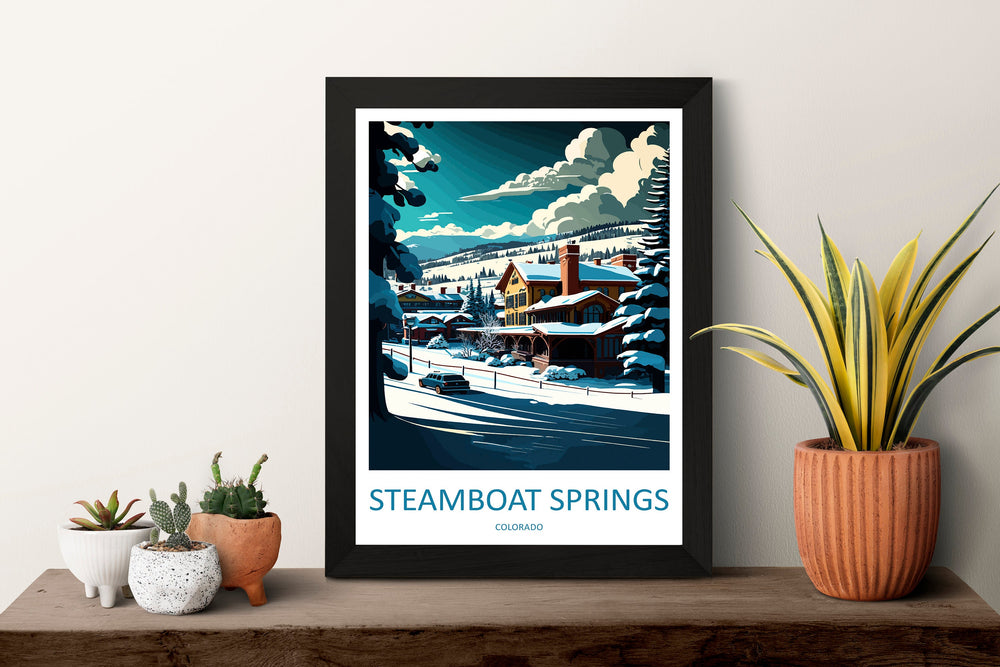 Steamboat Springs Travel Print Wall Art Steamboat Springs Wall Hanging Home Décor Steamboat Springs Gift Art Lovers Colorado Art