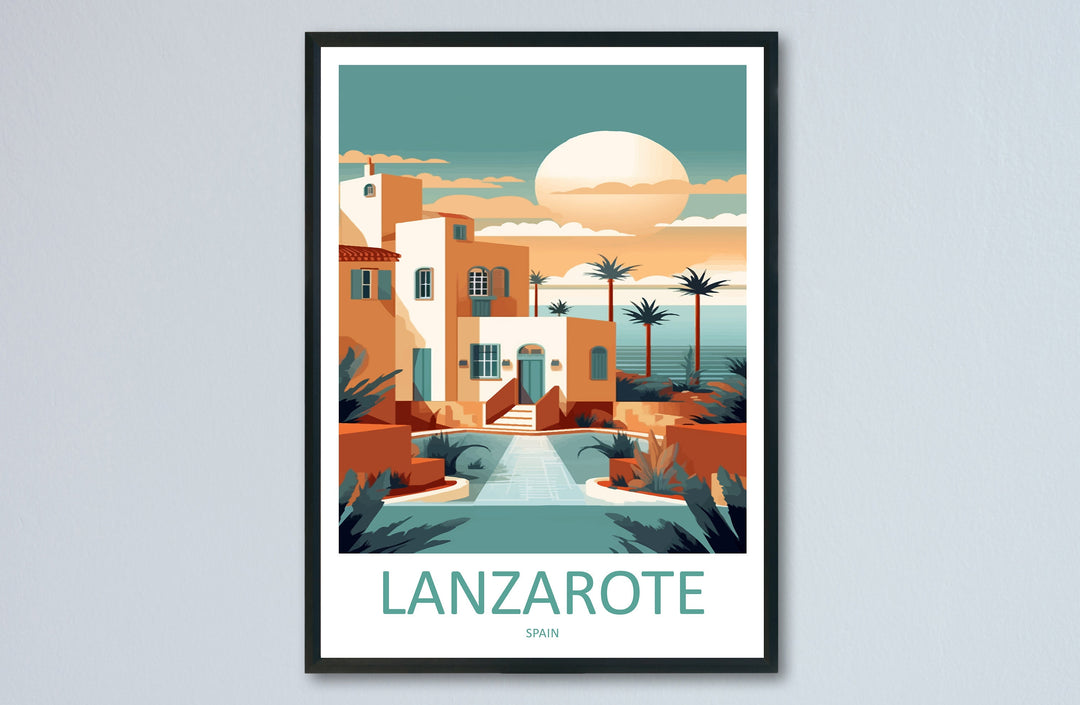 Lanzarote Travel Print Wall Art Lanzarote Wall Hanging Home Décor Lanzarote Gift Art Lovers Spain Art Lover Gift Lanzarote Wall Décor