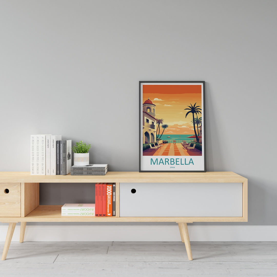 Marbella Travel Print Wall Art Marbella Wall Hanging Home Décor Marbella Gift Art Lovers Spain Art Lover Gift Marbella Wall Décor Spain Deco