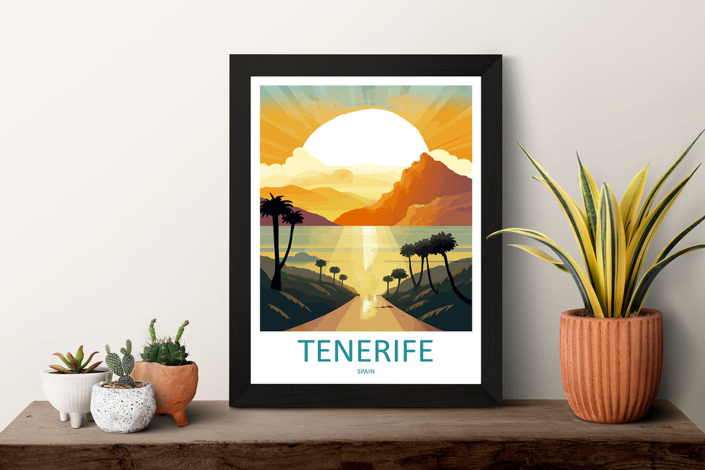 Tenerife Travel Print Wall Art Tenerife Wall Hanging Home Décor Tenerife Gift Art Lovers Spain Art Lover Gift Tenerife Print Spain Wall Art
