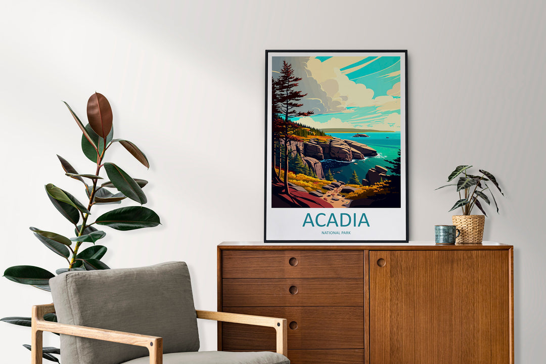 Acadia National Park Travel Print Wall Art Acadia National Park Wall Hanging Home Décor Acadia National Park Gift Art Lovers National Park