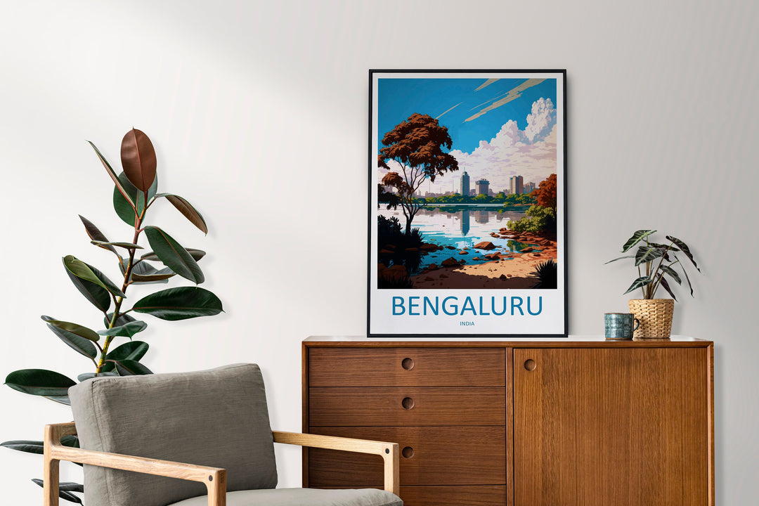 Bengaluru Travel Print Wall Art Bengaluru Wall Hanging Home Décor Bengaluru Gift Art Lovers India Art Lover Gift Bengaluru Wall Décor