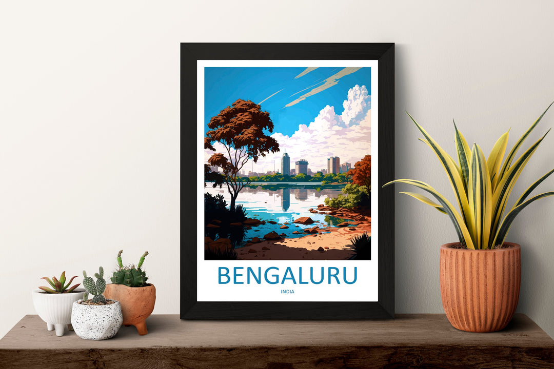 Bengaluru Travel Print Wall Art Bengaluru Wall Hanging Home Décor Bengaluru Gift Art Lovers India Art Lover Gift Bengaluru Wall Décor