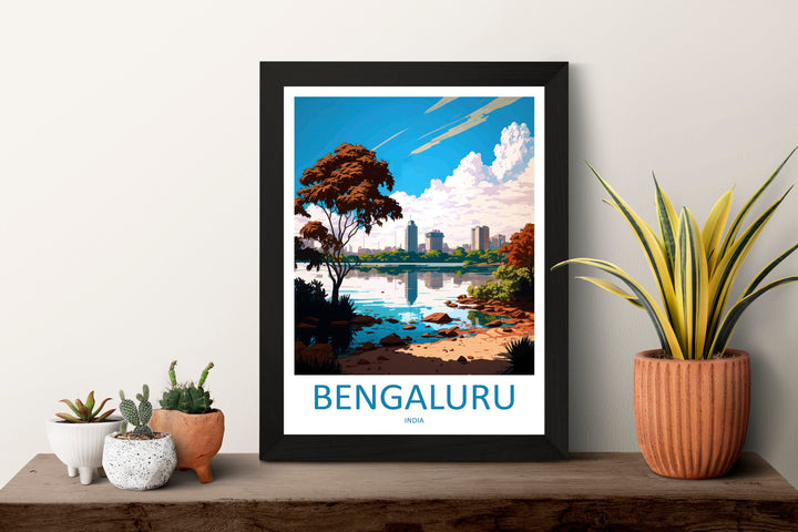 Bengaluru Travel Print Wall Art Bengaluru Wall Hanging Home Décor Bengaluru Gift Art Lovers India Art Lover Gift Bengaluru Wall Décor
