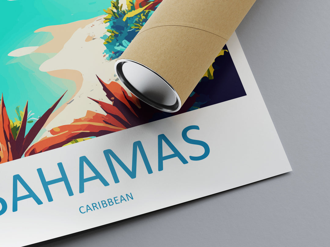 Bahamas Travel Print Wall Art Bahamas Wall Hanging Home Décor Bahamas Gift Art Lovers Wall Art Caribbean Travel Print Bahamas Decor