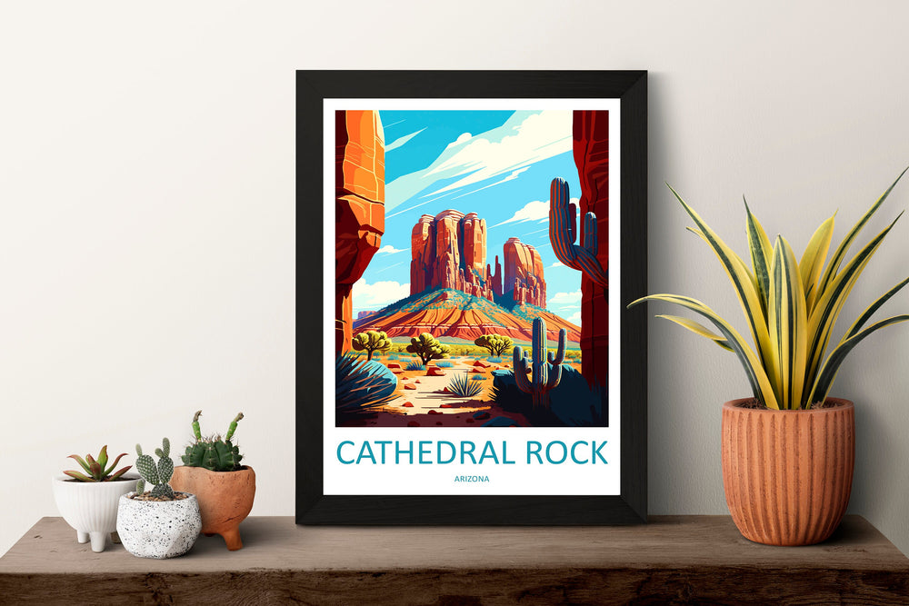 Cathedral Rock Travel Print Wall Art Cathedral Rock Wall Hanging Home Décor Cathedral Rock Gift Art Lovers Arizona Art Lover Gift Arizona