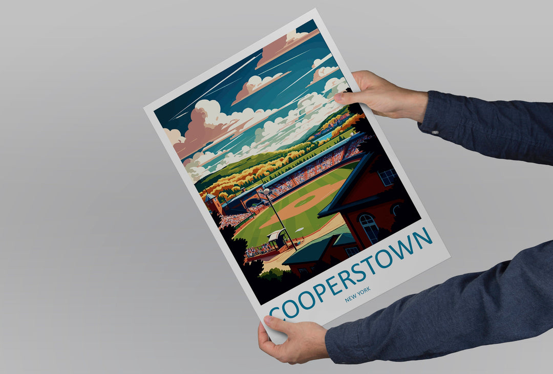 Cooperstown Travel Print Wall Art Cooperstown Wall Hanging Home Décor Cooperstown Gift Art Lovers New York State Art Gift Lover Print