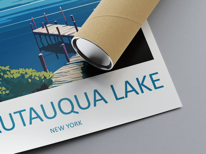 Chautauqua Lake Travel Print Wall Art Chautauqua Lake Wall Hanging Home Décor Chautauqua Lake Gift Art Lovers New York State Art Gift Lover