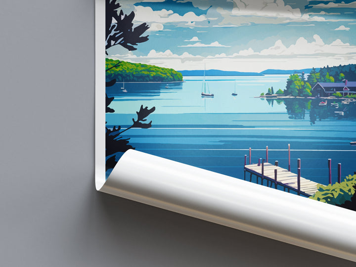 Chautauqua Lake Travel Print Wall Art Chautauqua Lake Wall Hanging Home Décor Chautauqua Lake Gift Art Lovers New York State Art Gift Lover