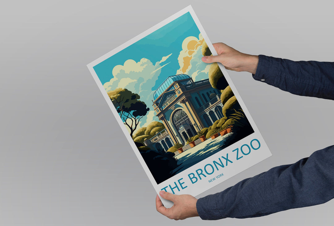 The Bronx Zoo Travel Print Wall Art The Bronx Zoo Wall Hanging Home Décor The Bronx Zoo Gift Art Lovers New York State Art Gift Lover Poster