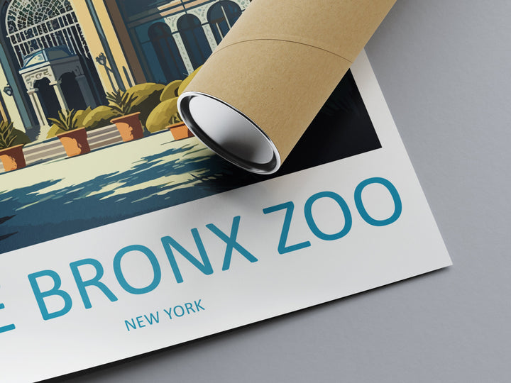 The Bronx Zoo Travel Print Wall Art The Bronx Zoo Wall Hanging Home Décor The Bronx Zoo Gift Art Lovers New York State Art Gift Lover Poster