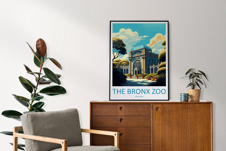 The Bronx Zoo Travel Print Wall Art The Bronx Zoo Wall Hanging Home Décor The Bronx Zoo Gift Art Lovers New York State Art Gift Lover Poster