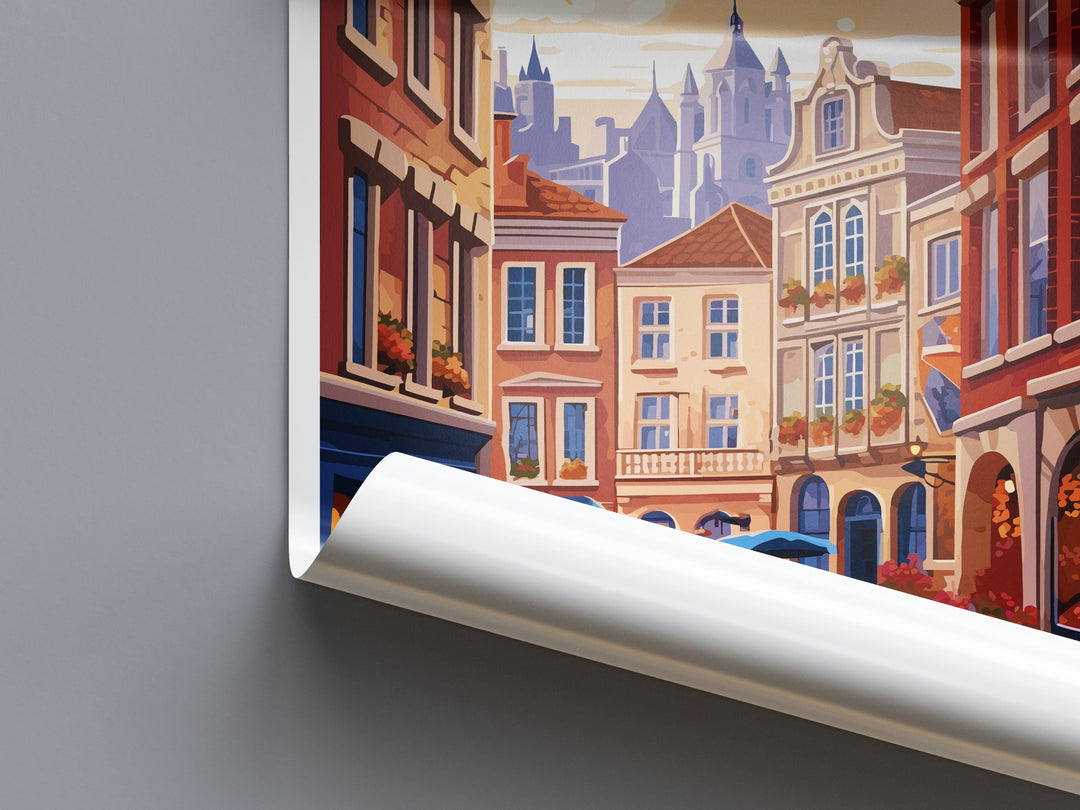 Brussels Travel Print Wall Art Brussels Wall Hanging Home Décor Brussels Gift Art Lovers Belgium Art Lover Gift Brussels Wall Décor